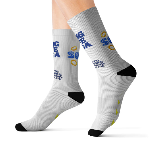 Sega-Themed Sublimation Socks, Retro Gaming Apparel, Unique Gift for Gamers, Holiday Fun, Cozy Footwear
